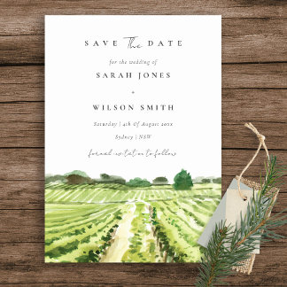 Watercolor Winery Vineyard Enregistrer La Carte Da