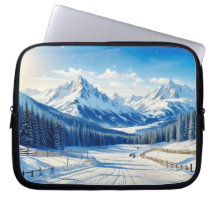watercolor winter background Electronics Bag
