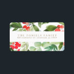 Watercolor Winter Berries and Greenery Label<br><div class="desc">Highlight your favourite family photo on your holiday cards this season!  Whether you celebrate Christmas,  Hanukkah or simply want to send our a New Year greeting to your friends and family,  Blush Paper Co. has the perfect holiday card for you.</div>