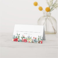 Watercolor Winter Blooms Garland Botanical Wedding