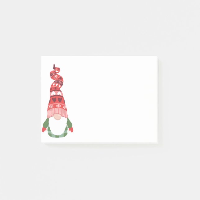 Watercolor Winter Christmas Gnome cute Little  Post-it Notes (Front)