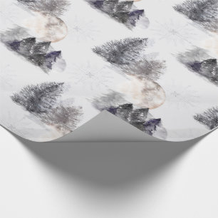 Watercolor Winter Christmas Wrapping Paper