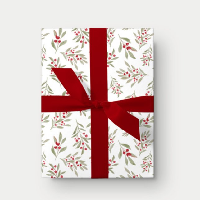 Watercolor Winter Floral Holiday Wrapping Paper (Creator Uploaded)