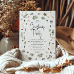 Watercolor Winter Foliage Christmas Party Invitation<br><div class="desc">Festive Watercolor Winter Foliage Christmas Party Invitation - design features a variety of botanical winter foliage framing an elegant template that is easy to customize. Perfect for family gatherings or corporate events.</div>
