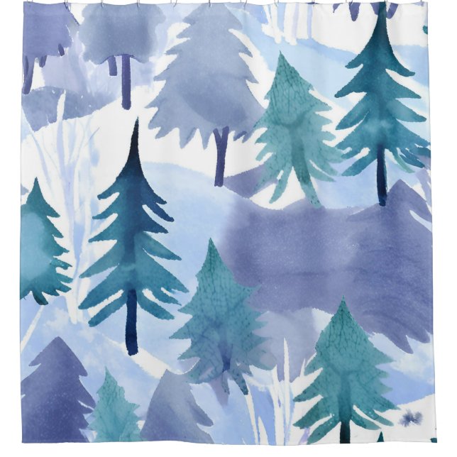 Watercolor Winter Forest Seamless Pattern (Front)