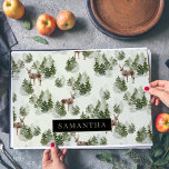 Watercolor Winter Forest Seamless Pattern Laminated Place Mat<br><div class="desc">Embrace the serene beauty of winter with our Watercolor Winter Forest Seamless Pattern. This exquisite design captures the enchanting essence of a snow-covered forest,  perfect for adding a touch of seasonal magic to your life.</div>