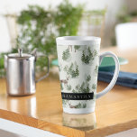 Watercolor Winter Forest Seamless Pattern Latte Mug<br><div class="desc">Embrace the serene beauty of winter with our Watercolor Winter Forest Seamless Pattern. This exquisite design captures the enchanting essence of a snow-covered forest,  perfect for adding a touch of seasonal magic to your life.</div>
