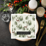 Watercolor Winter Forest Seamless Pattern Napkin<br><div class="desc">Embrace the serene beauty of winter with our Watercolor Winter Forest Seamless Pattern. This exquisite design captures the enchanting essence of a snow-covered forest,  perfect for adding a touch of seasonal magic to your life.</div>