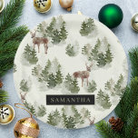 Watercolor Winter Forest Seamless Pattern Paper Plate<br><div class="desc">Embrace the serene beauty of winter with our Watercolor Winter Forest Seamless Pattern. This exquisite design captures the enchanting essence of a snow-covered forest,  perfect for adding a touch of seasonal magic to your life.</div>