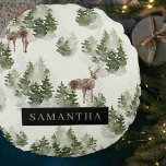 Watercolor Winter Forest Seamless Pattern Round Pillow<br><div class="desc">Embrace the serene beauty of winter with our Watercolor Winter Forest Seamless Pattern. This exquisite design captures the enchanting essence of a snow-covered forest,  perfect for adding a touch of seasonal magic to your life.</div>