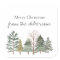 Watercolor Winter Forest Simple Trees