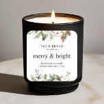 "Watercolor Winter Green Pine Tree & White Flowers Square Sticker<br><div class="desc">"Enhance your candle decor with this beautiful Watercolor Winter Green Pine Tree & White Flowers sticker. Featuring a serene winter scene with lush green pine trees and delicate white flowers, this sticker brings a touch of natural elegance to your candles. Perfect for the holiday season, winter weddings, or cozy home...</div>