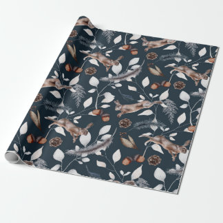 Watercolor Winter Hare Wrapping Paper