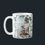 Watercolor Winter Holly Berry 2 Photo Coffee Mug<br><div class="desc">Watercolor winter holly berries and greenery pattern,  2 photo mug.</div>