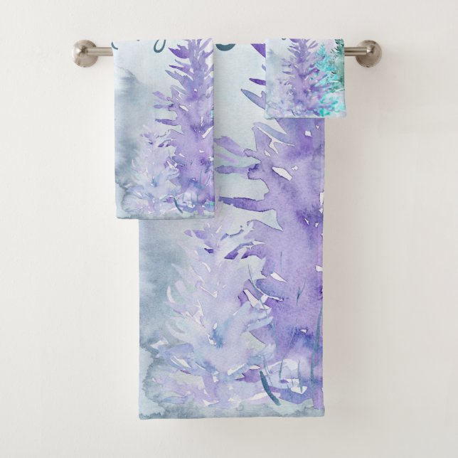 Watercolor Winter Landscape Happy Holidays (En situation)
