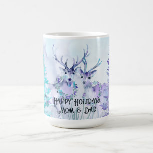 Watercolor Winter Landscape Happy Holidays Coffee Mug
