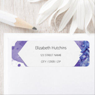 Watercolor Winter Scene In Deep Purple Tones