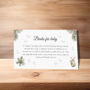 Watercolor Winter Snowman Books for Baby Enclosure Card