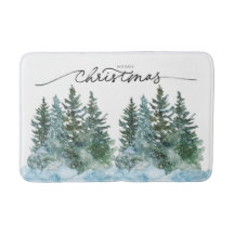 Watercolor Winter Wonderland Christmas Trees