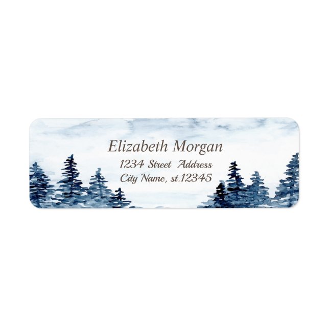 Watercolor Winter Wonderland,Forest (Front)