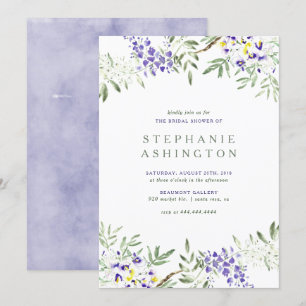 Watercolor Wisteria Bridal Shower Invitation