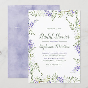 Watercolor Wisteria Bridal Shower Invitation