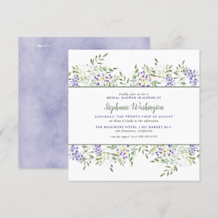 Watercolor Wisteria Bridal Shower Invite Square