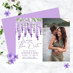 Watercolor Wisteria Lilac Wedding Photo