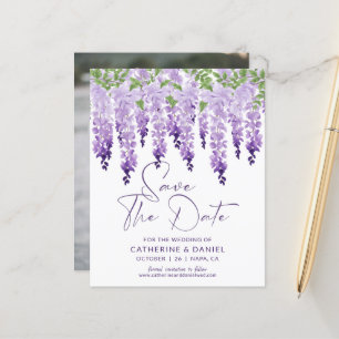 Watercolor Wisteria Lilac Wedding Photo