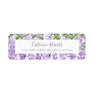 Watercolor Wisteria Mariage Adresse de retour