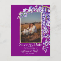 Watercolor Wisteria Save the Date Photo