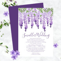 Watercolor Wisteria Smaller Wedding Change of Plan