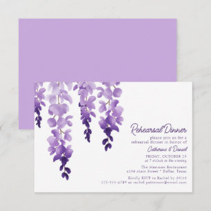 Watercolor Wisteria Wedding Rehearsal Dinner Enclosure Card
