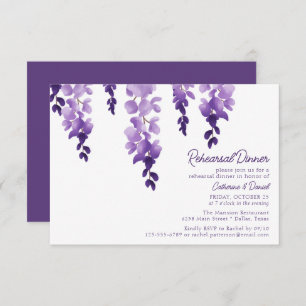 Watercolor Wisteria Wedding Rehearsal Dinner Enclosure Card