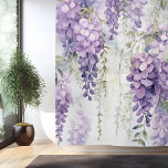 Watercolor Wisteria Whispers<br><div class="desc">Transform your bathroom into a tranquil oasis with our Wisteria Whispers shower curtain. This stunning design features wisteria vines in shades of lavender and lilac, creating a serene and romantic atmosphere that will elevate your daily shower routine. The graceful cascading vines bring a touch of enchanting beauty to your space,...</div>