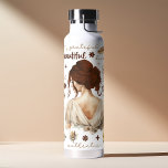 Watercolor Woman With Red Hair Boho Affirmation Water Bottle<br><div class="desc">Empower your day with this uplifting watercolor boho affirmation water bottle. Featuring a beautiful illustration of a woman with flowing red hair, this bottle is a reminder to embrace your natural beauty and celebrate your strength. The inspiring affirmations printed on the bottle will encourage you to stay positive and focused...</div>