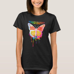 Watercolor Womens Monarch Butterfly Whisperer T-Shirt