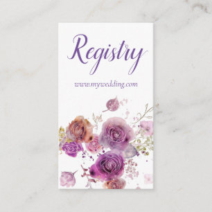 Watercolor Wonder Floral Wedding Registry Enclosure Card