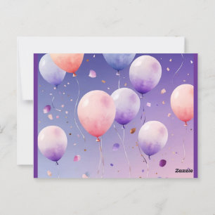 Watercolor wonderland postcard