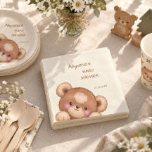 Watercolor Woodland Cute Cub Bear Baby Shower