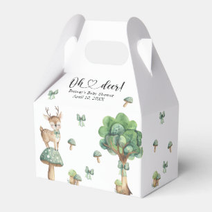 Watercolor Woodland Deer Baby Shower Favor Box