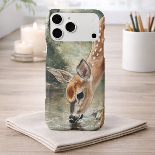 Watercolor Woodland Deer Nature