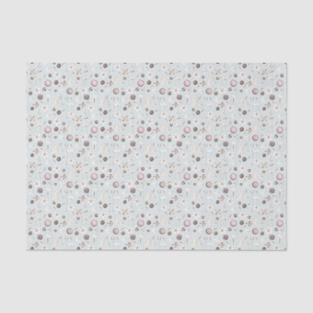 Watercolor Woodland Deer Tissue Paper (Front)