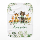 Watercolor Woodland Forest Animals Bow Greenery