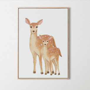 Watercolor Woodland Lovely Deers Room Decor