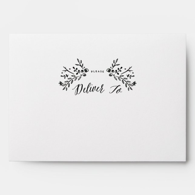 Watercolor Woodland Please Deliver To Envelope (Front)