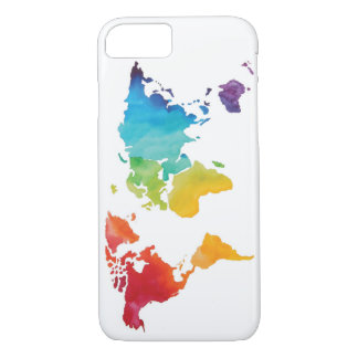 Watercolor World Map - Phone Case