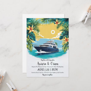 watercolor yacht invitations de mariage