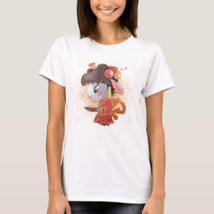 Watercolor Year of the Rabbit, geisha T-Shirt