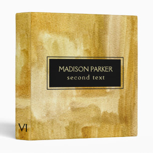 Watercolor Yellow Background Binder